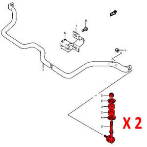 RoadNutz Poly Front Drop Links for Suzuki Grand Vitara (FT/GT) 1.6-2.7 1998-2005 #3